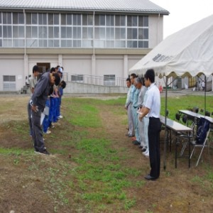 造園技能士検定の様子(１日目）